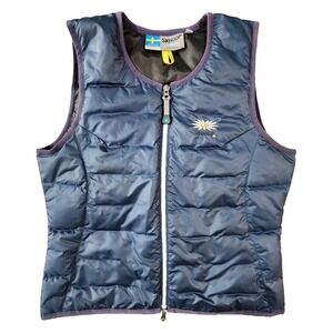 Skhoop Navy Blue  Duck Down Quilted Puffer Vest Women's  Size M